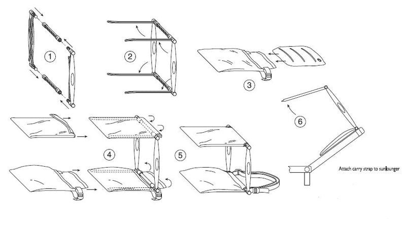 PRE ORDER Cush n Shade Portable Sun Shade for Lounger or Chair - UPF 50+-zoom-