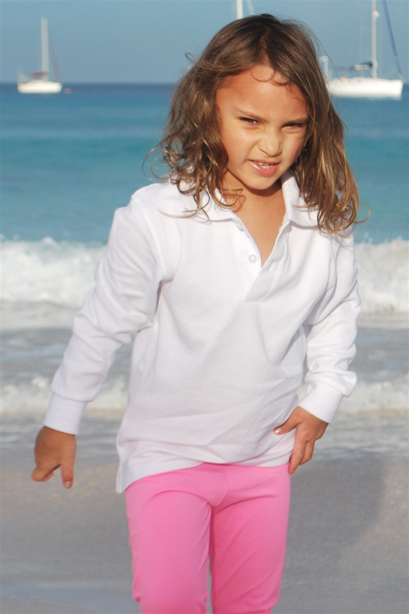 Stingray Long Sleeved Junior Polo Shirt ST801L - UPF 50+