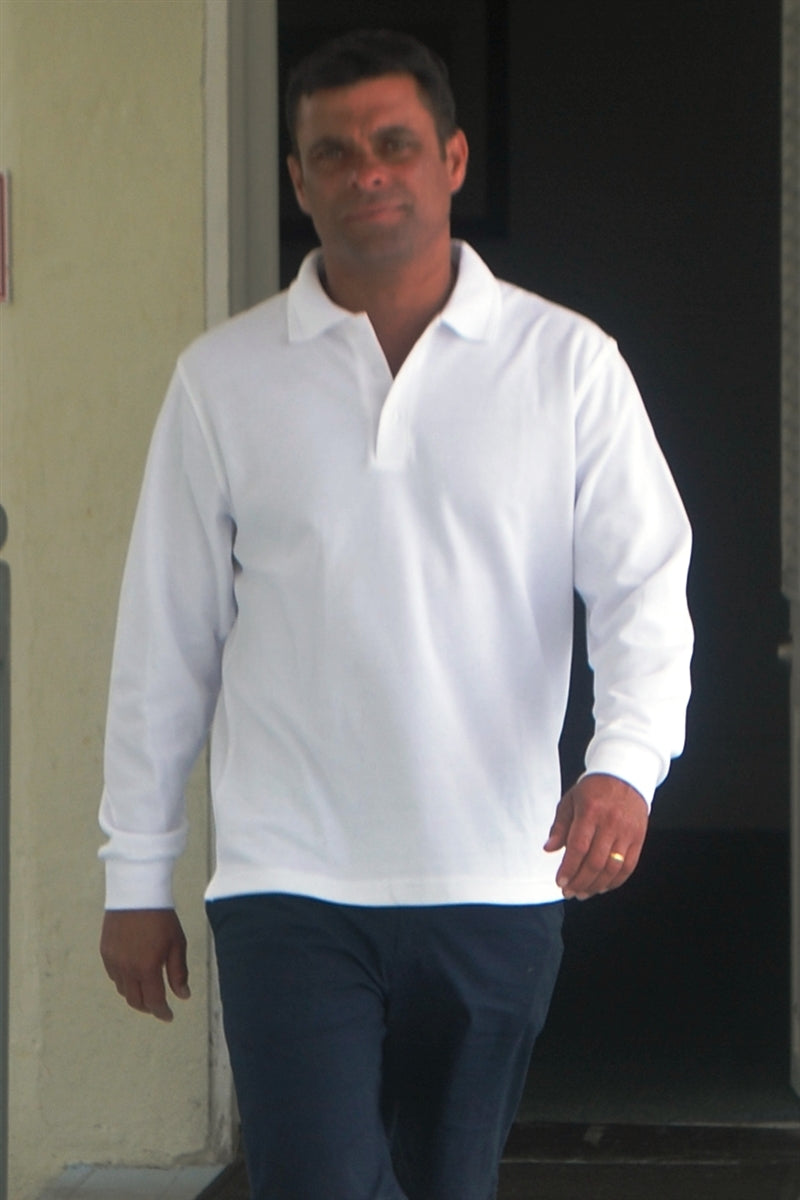 Stingray Mens Long Sleeved Polo Shirt ST805L - UPF 50+