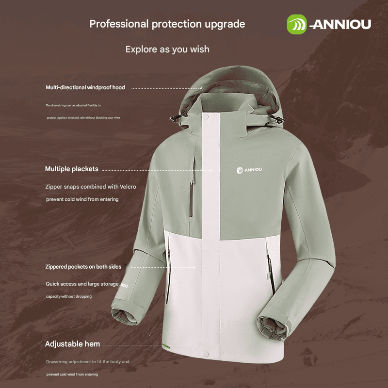 3 in 1 Waterproof Hiking Jacket-zoom-