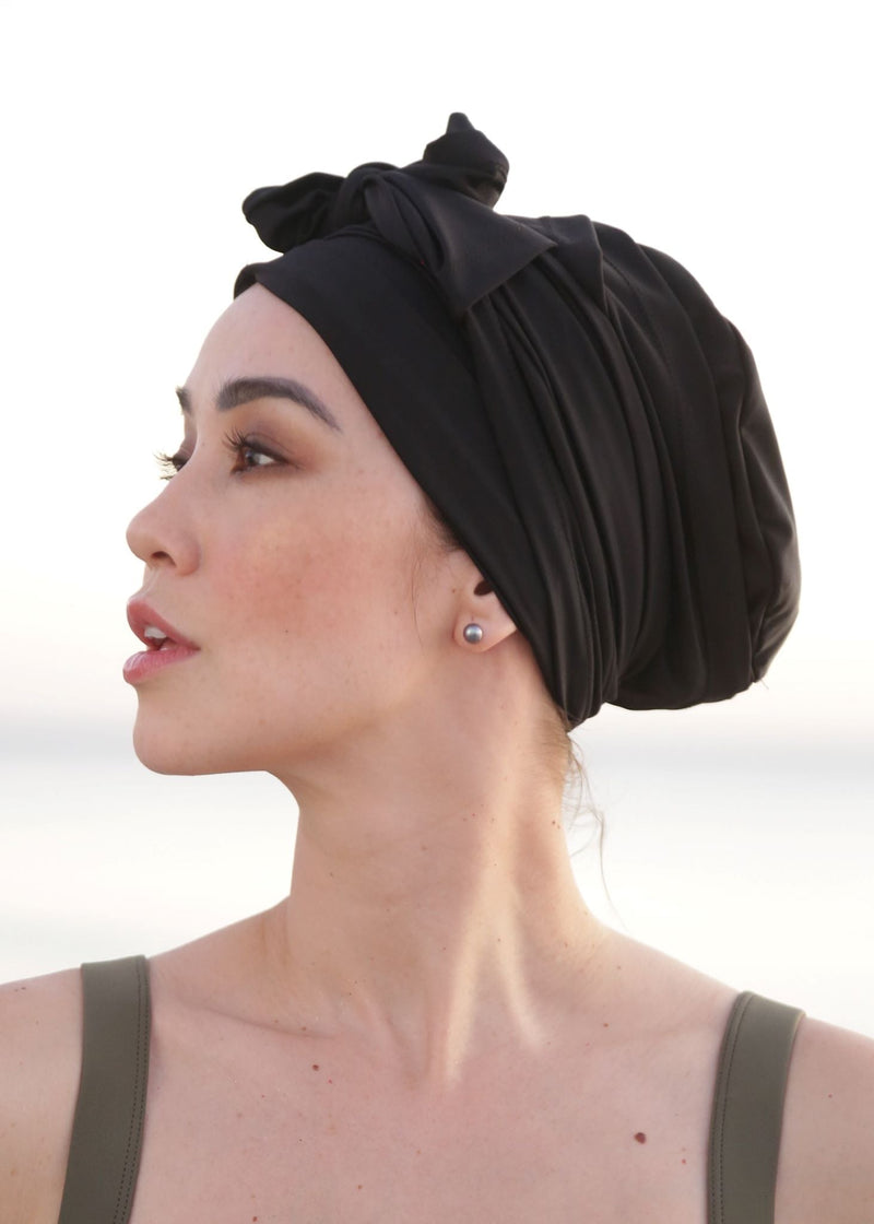 Self-tie Turban - Black-zoom-