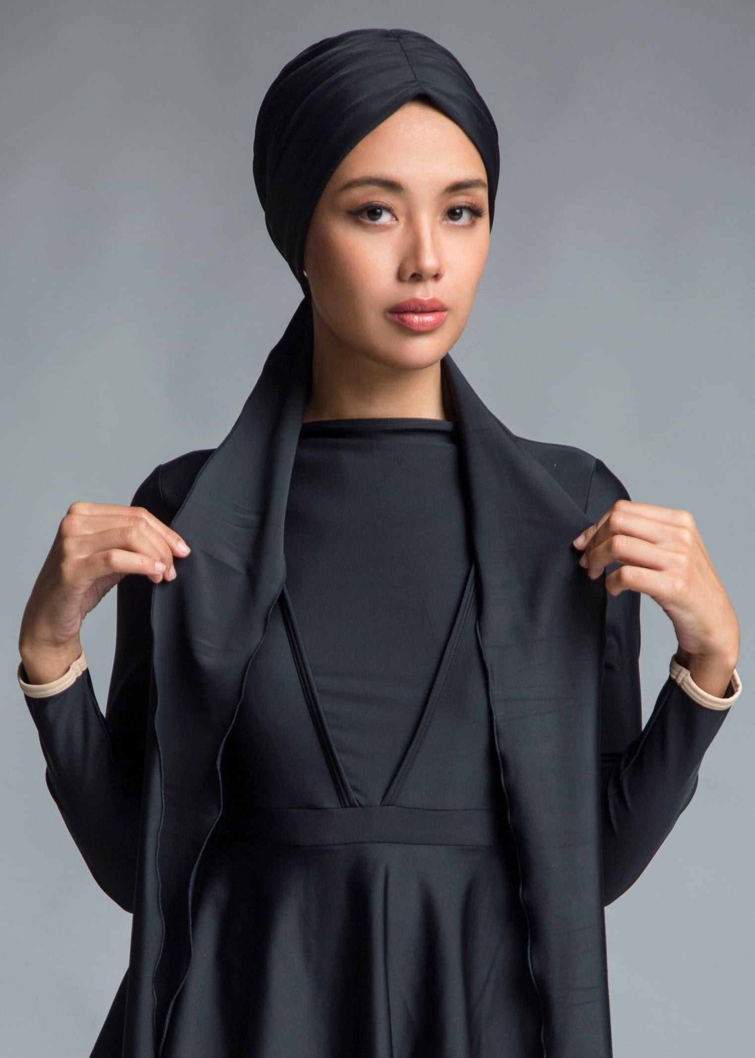 Self-tie Turban - Black-zoom-3