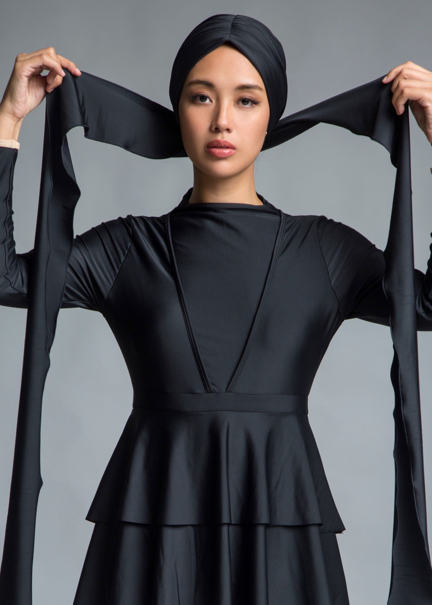 Self-tie Turban - Black-zoom-4