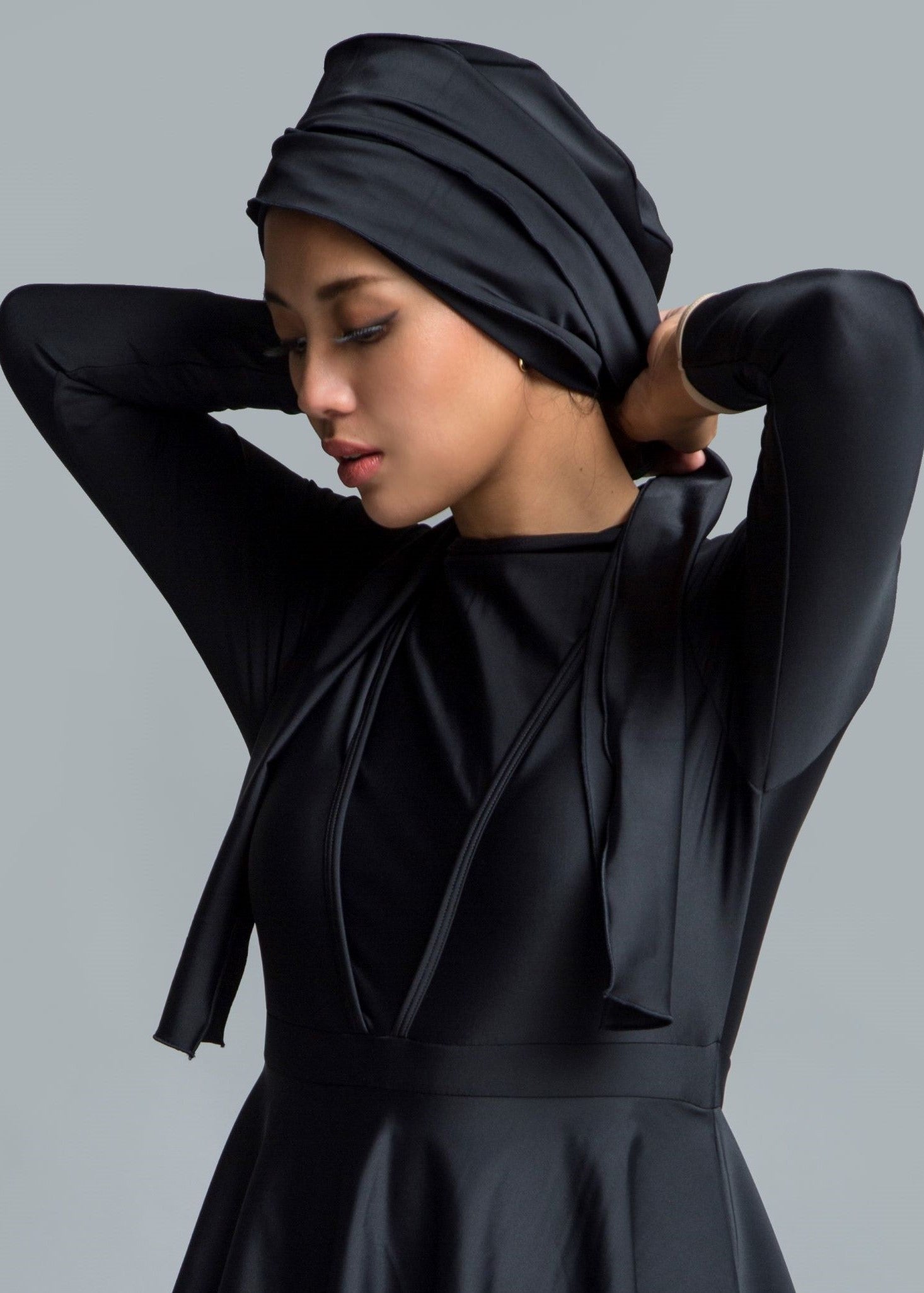 Self-tie Turban - Black-zoom-5
