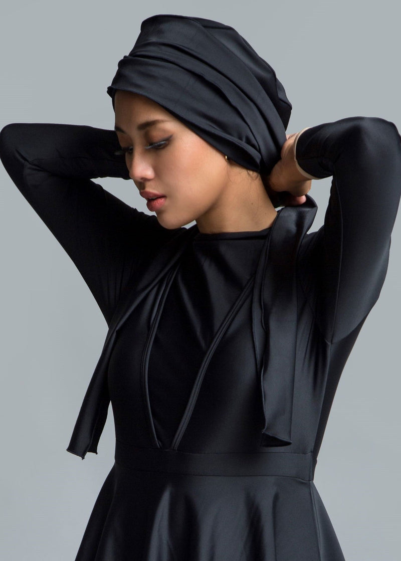 Self-tie Turban - Black-zoom-
