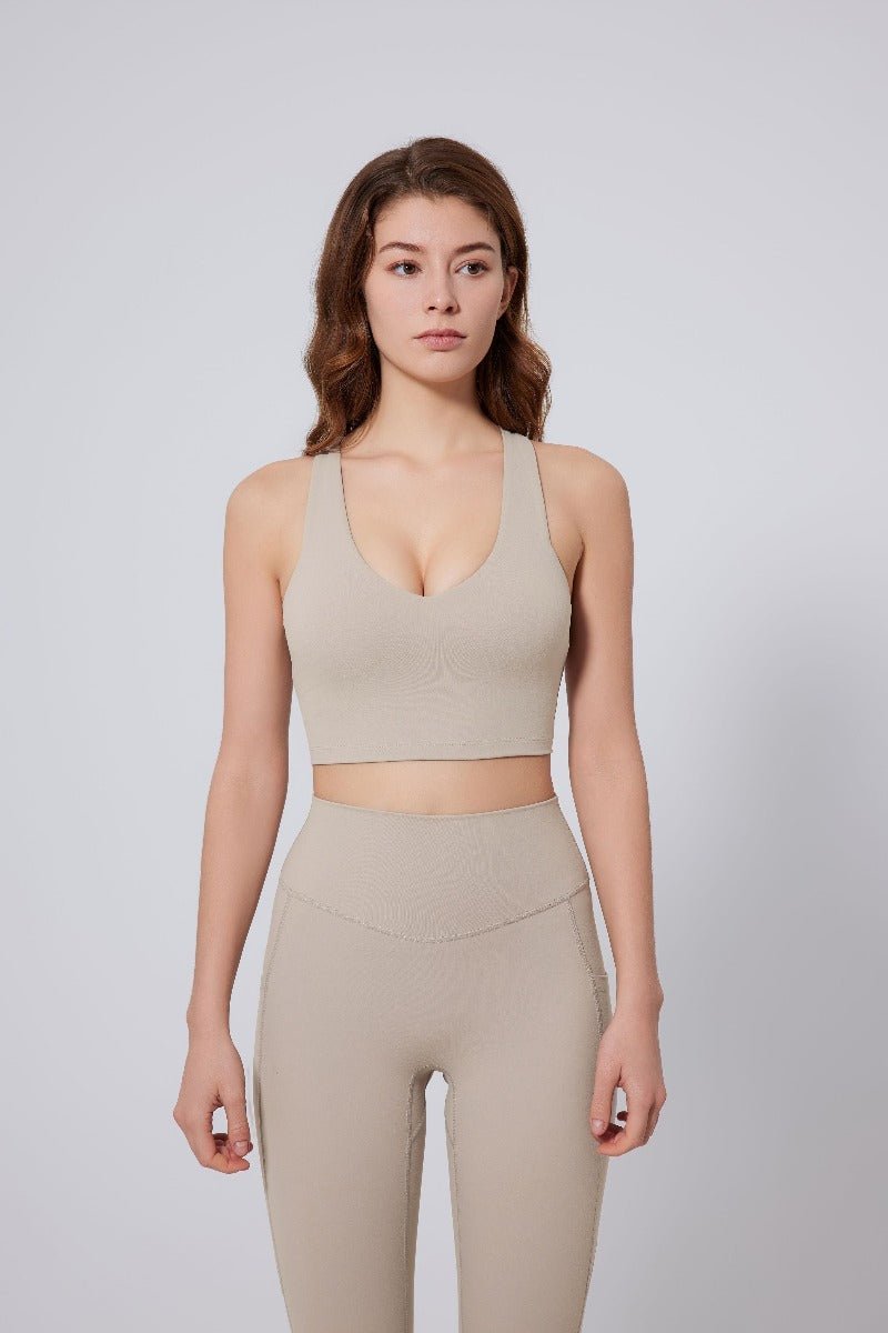 V-neck Sports Bra UPF 50+