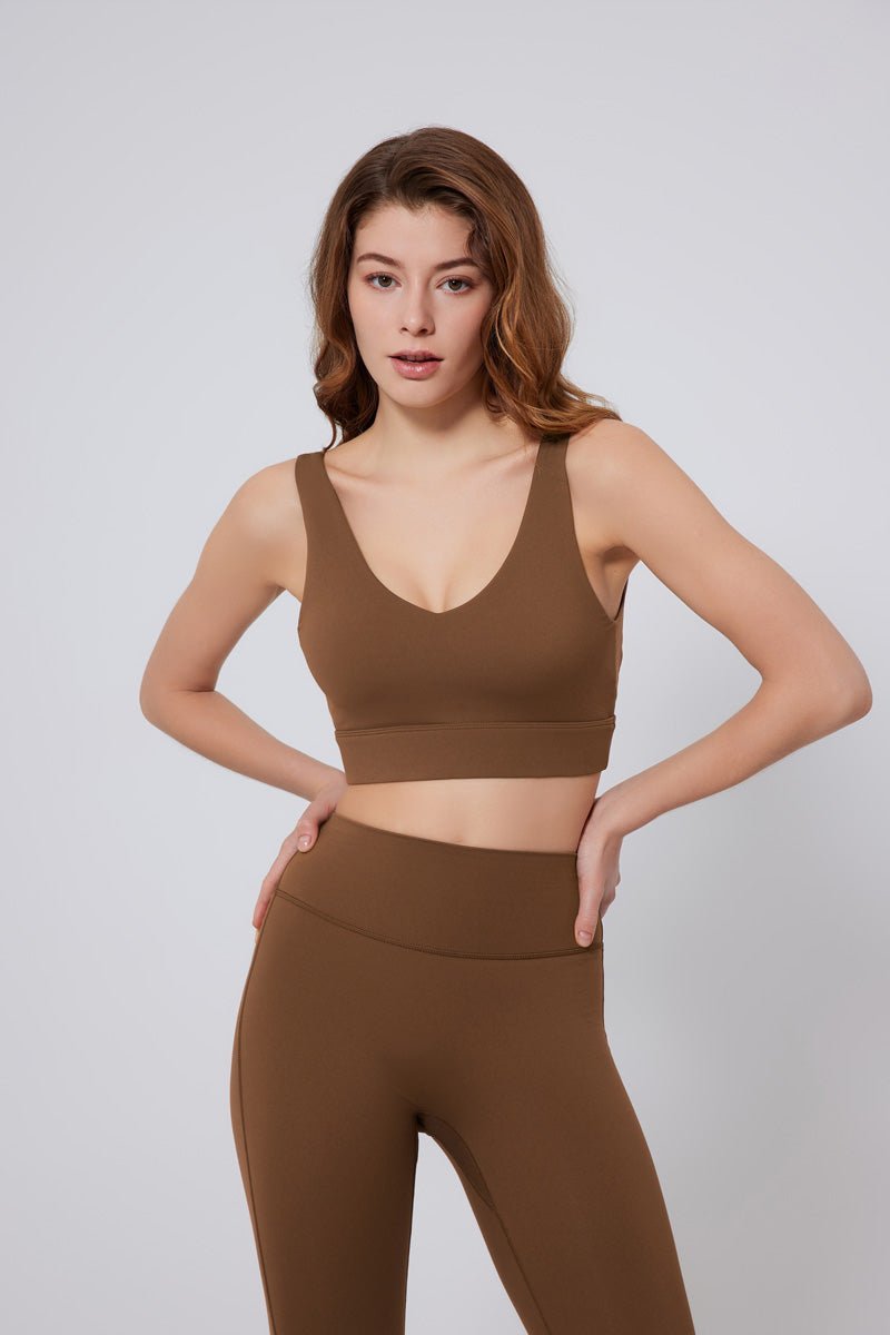Strappy Crisscross Back Sports Bra-zoom-