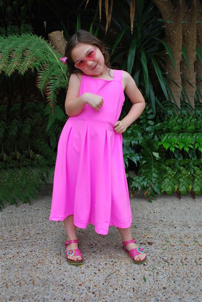 Pleated Summer Dress - UPF 50+, Age 0-10-zoom-