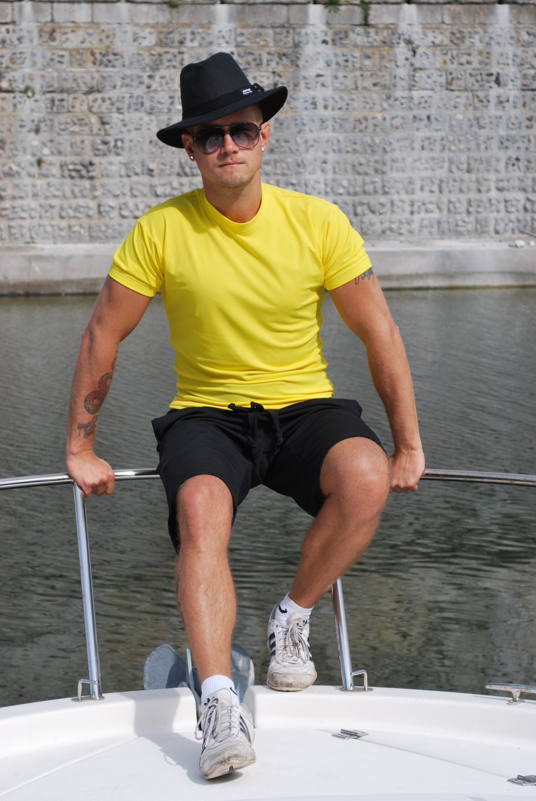 Ready to Dispatch - Mens Fitted T-Shirt - Available in Medium Size Colour Mimosa - UPF 50+-zoom-1