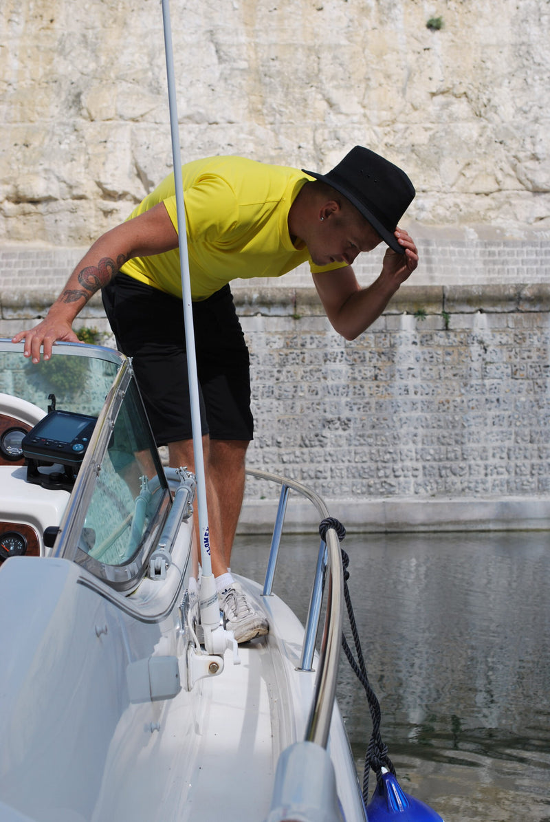 Ready to Dispatch - Mens Fitted T-Shirt - Available in Medium Size Colour Mimosa - UPF 50+-zoom-