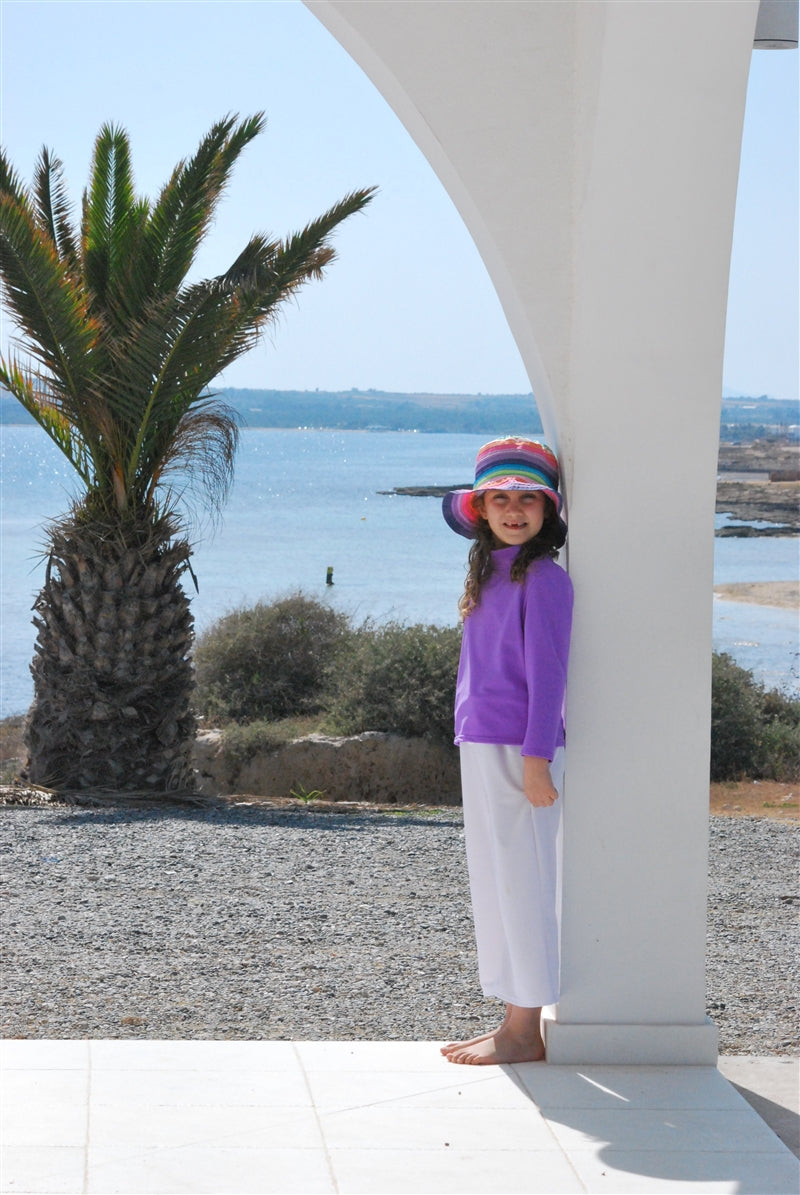 Unisex Drawstring Trousers (3/4 Length) - UPF 50+, Age 0-10
