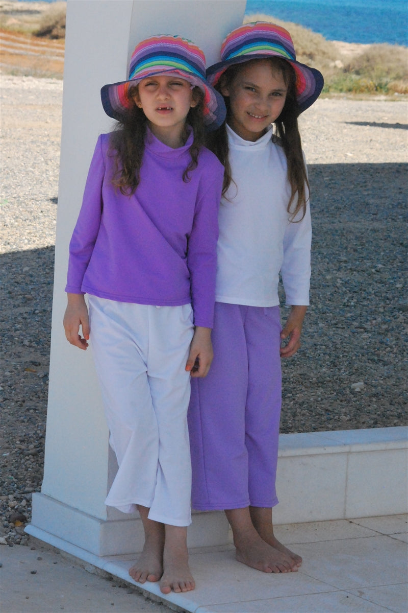 Unisex Kids UV Protective Long Sleeve Turtle Neck Top - UPF 50+ Age 0-10-zoom-