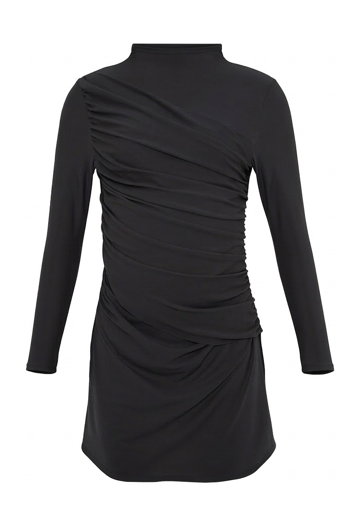 Diana Maternity Swim Dress - Black-zoom-5