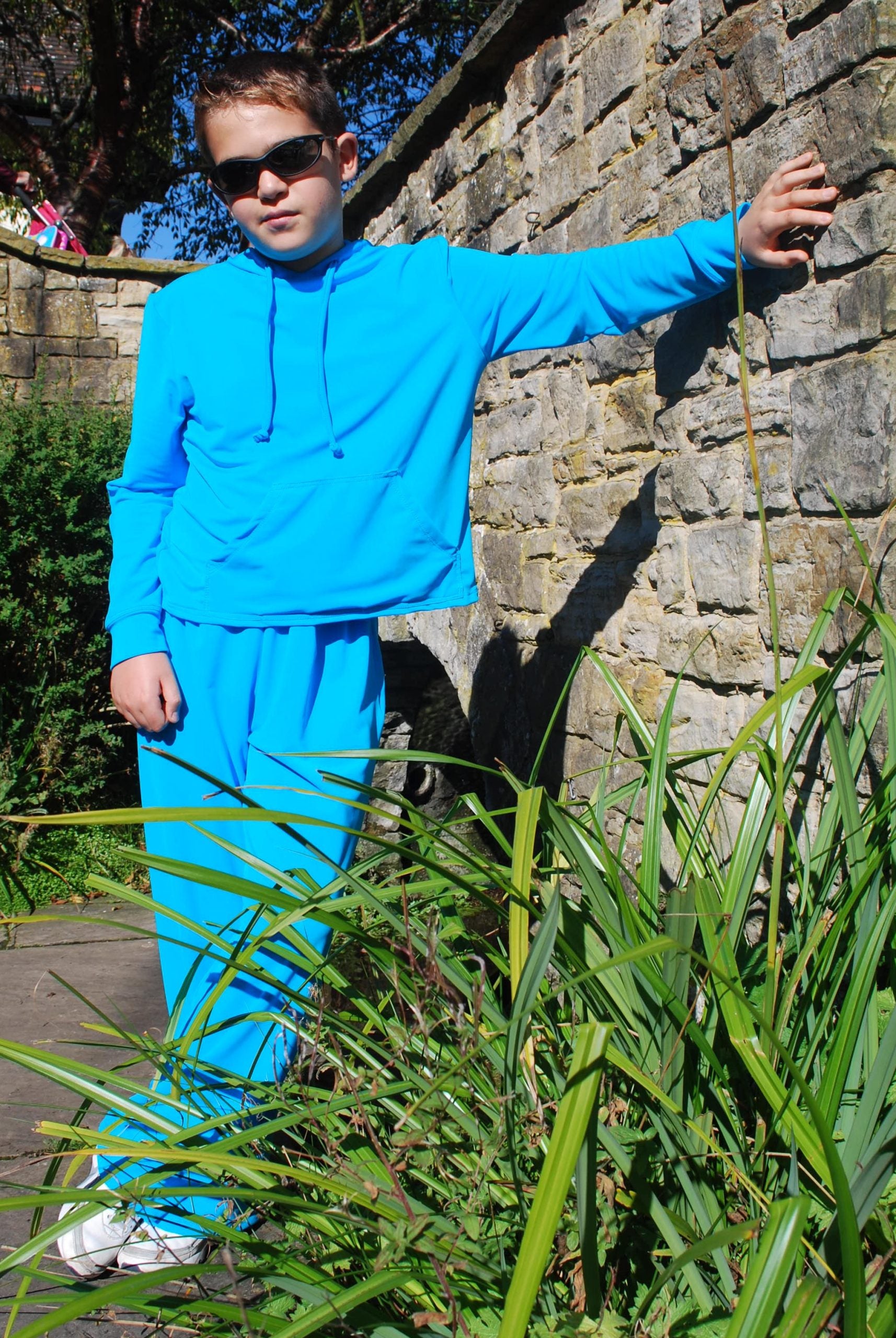 Unisex Long Sleeve Sun Protective Kids Hooded Top - UPF 50+, Age 0-10