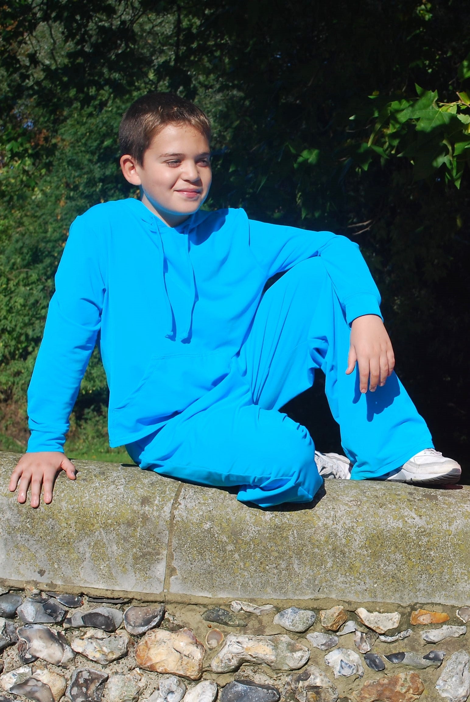 Unisex Long Sleeve Sun Protective Kids Hooded Top - UPF 50+, Age 0-10-9