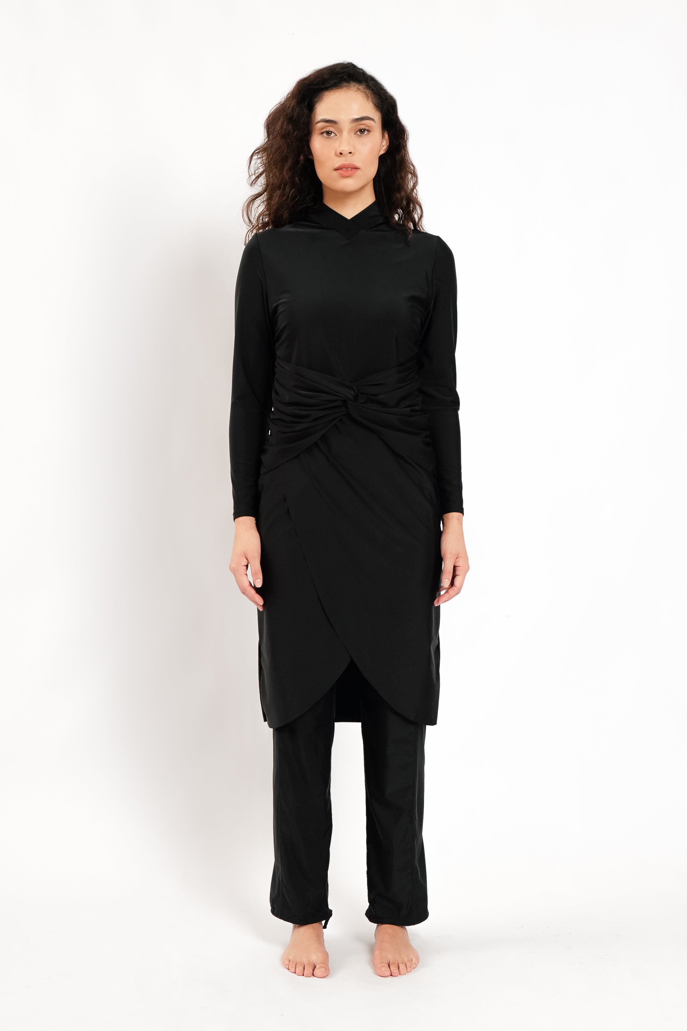Alba Swim Dress - Black-zoom-4