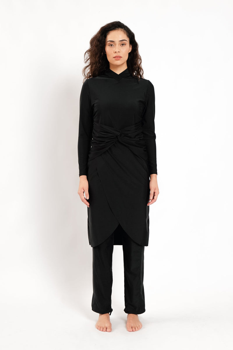 Alba Swim Dress - Black-zoom-