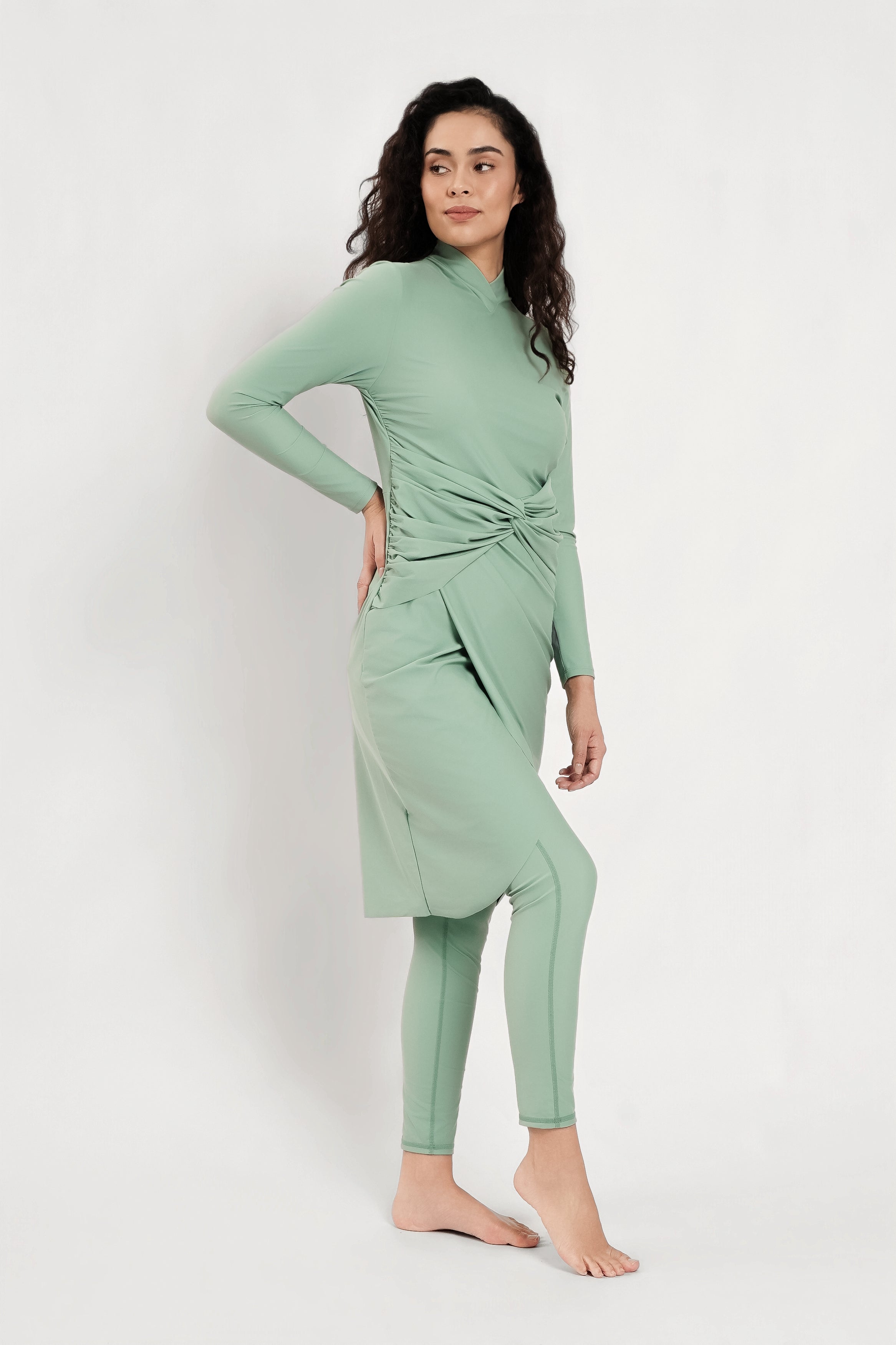 Alba Swim Dress - Sage-zoom-3