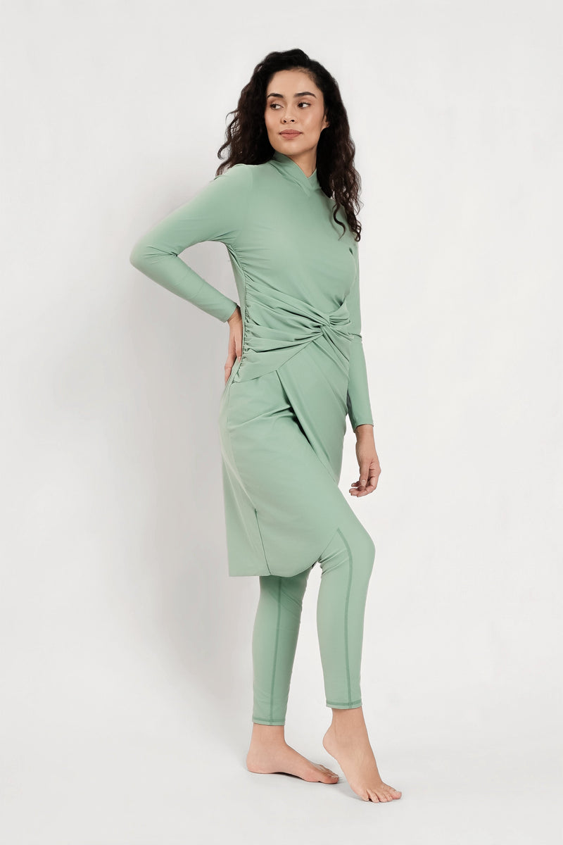 Alba Swim Dress - Sage-zoom-