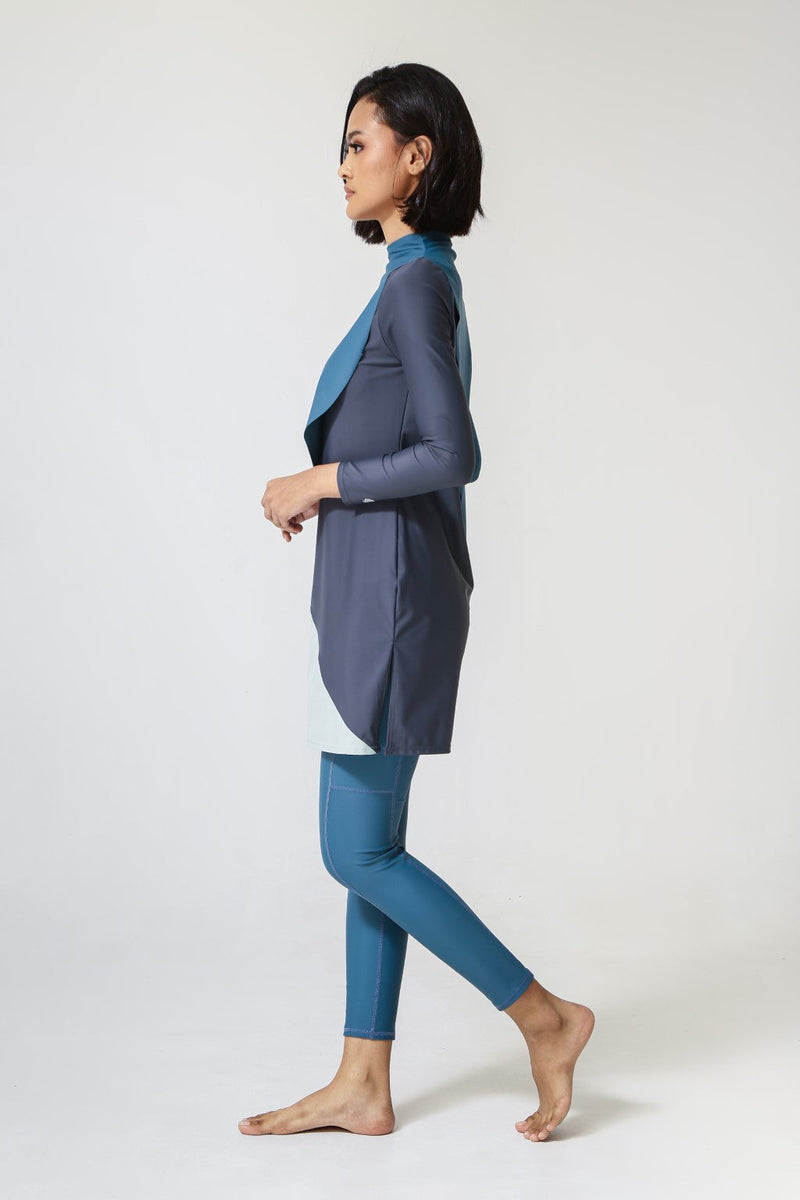 Cape Swim Dress - Wave-zoom-