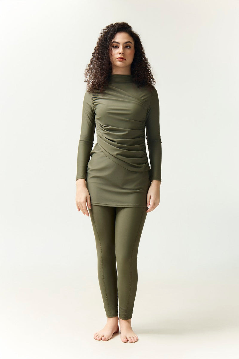Diana Swim Dress - Olive-zoom-