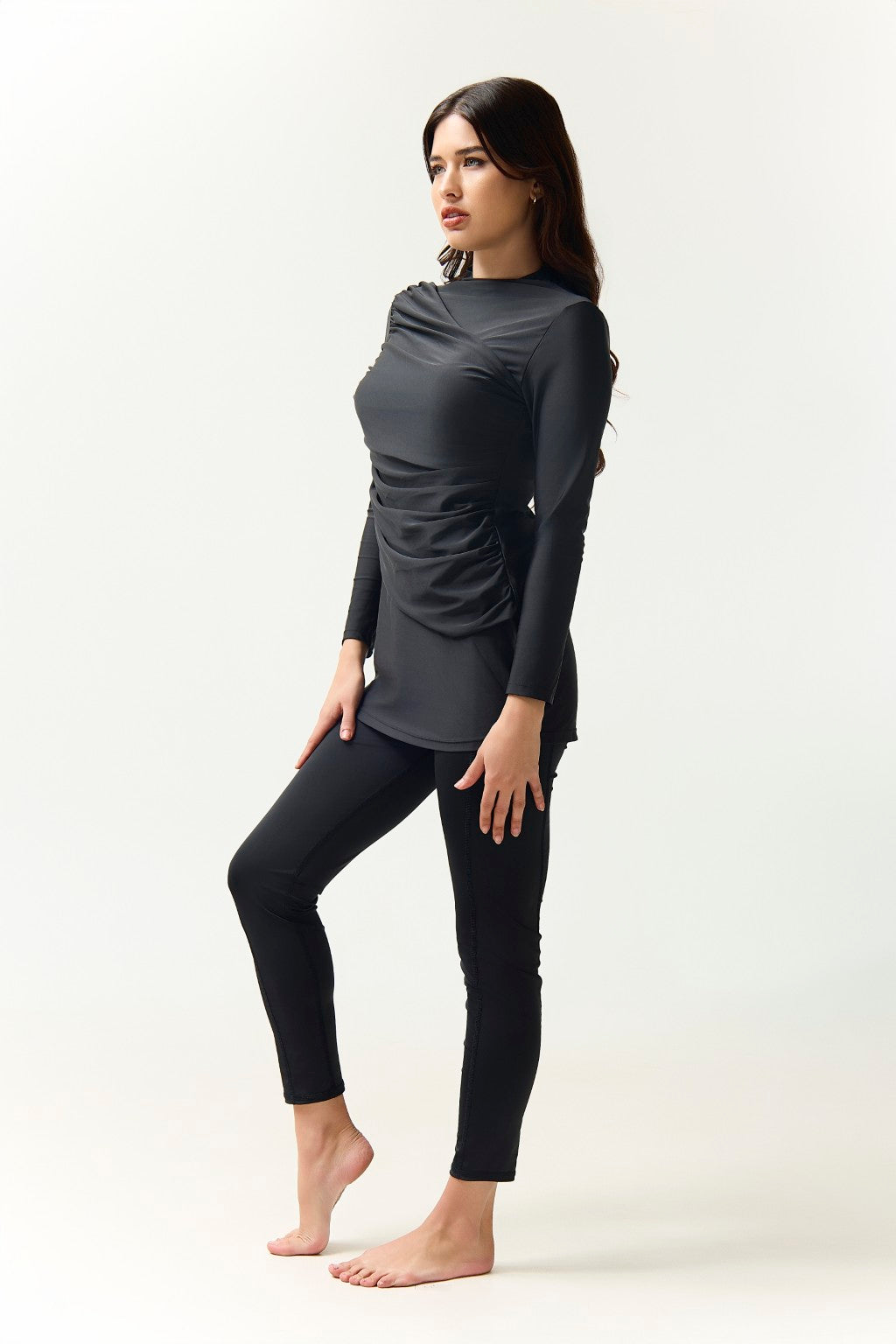 Diana Swim Dress - Black-4
