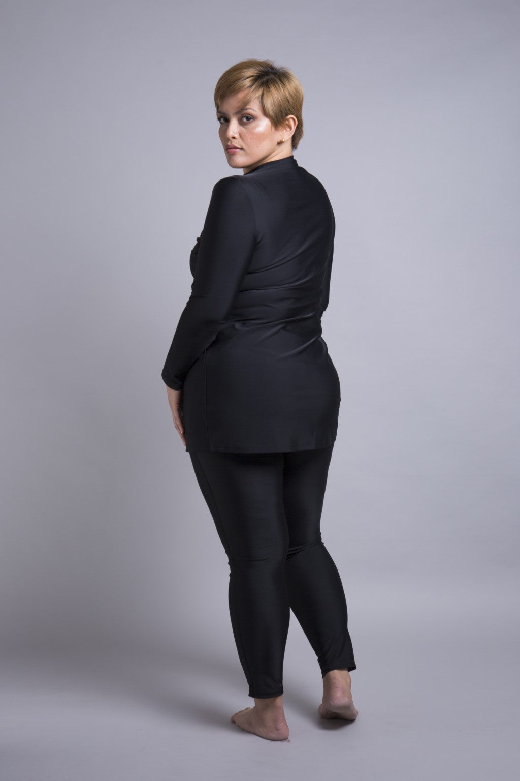 Diana Swim Dress - Black-zoom-11
