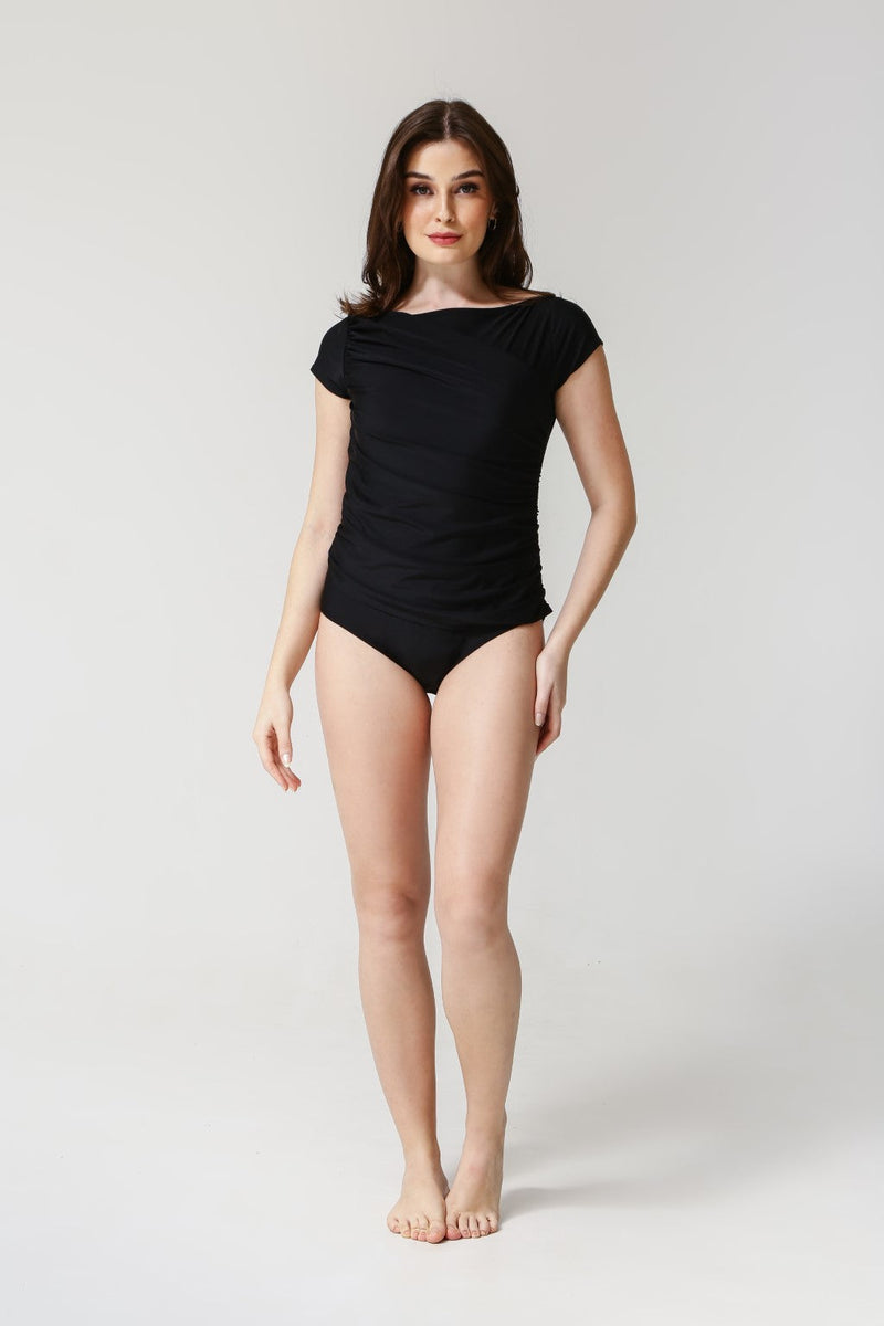 Diana Midi Swimsuit - Black-zoom-