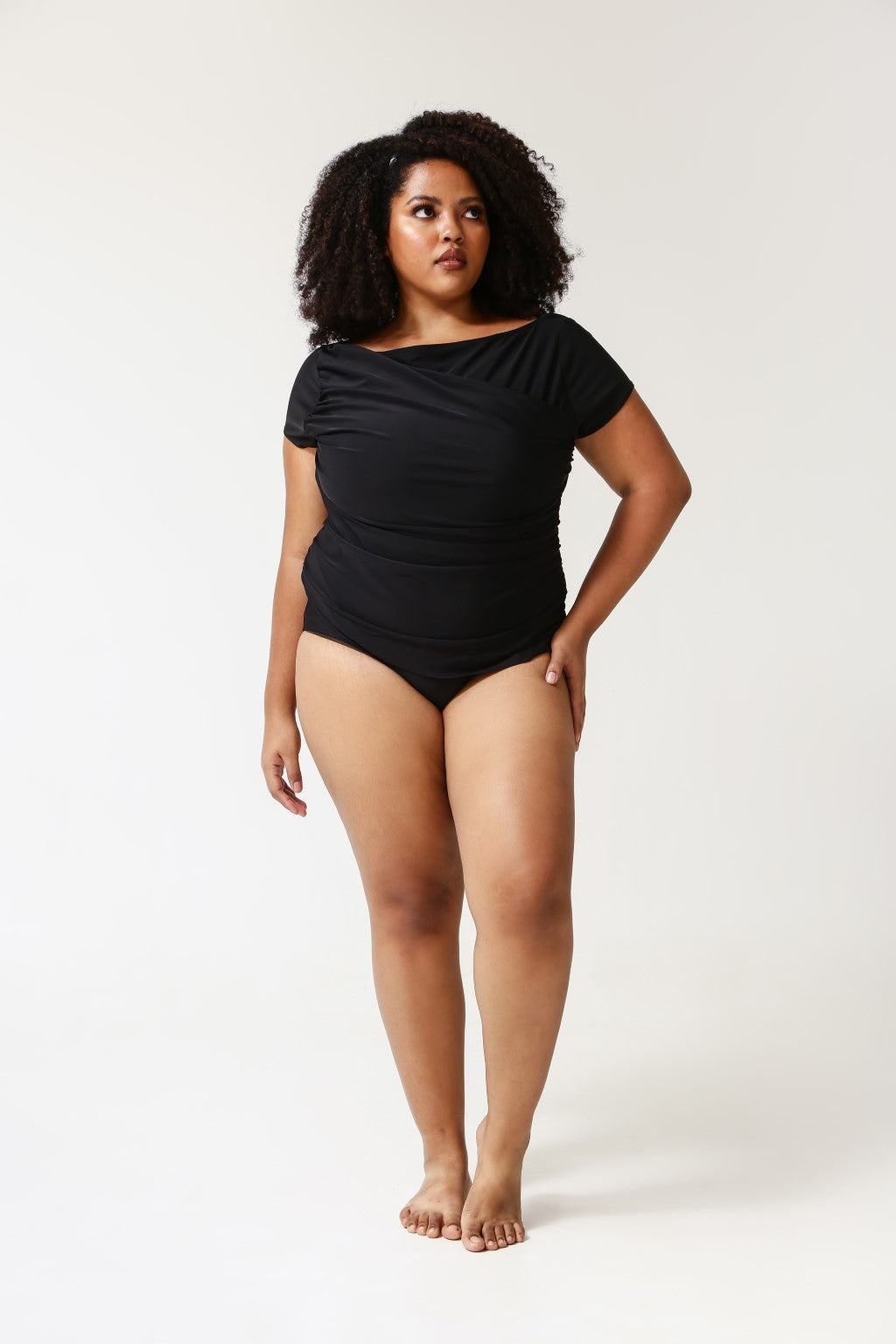 Diana Midi Swimsuit - Black-5