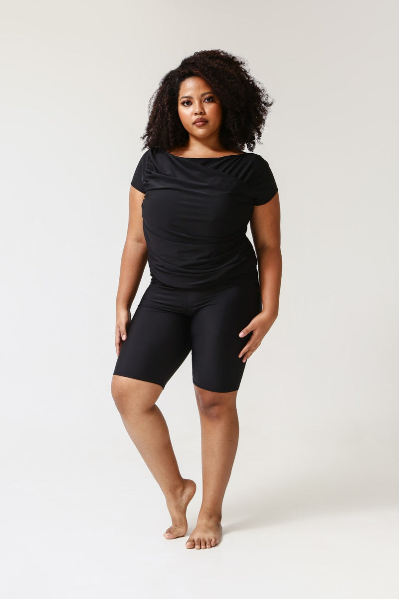 Diana Midi Swimsuit - Black-zoom-