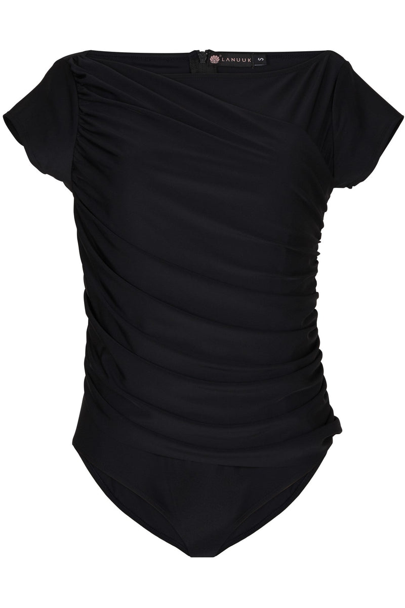 Diana Midi Swimsuit - Black-zoom-