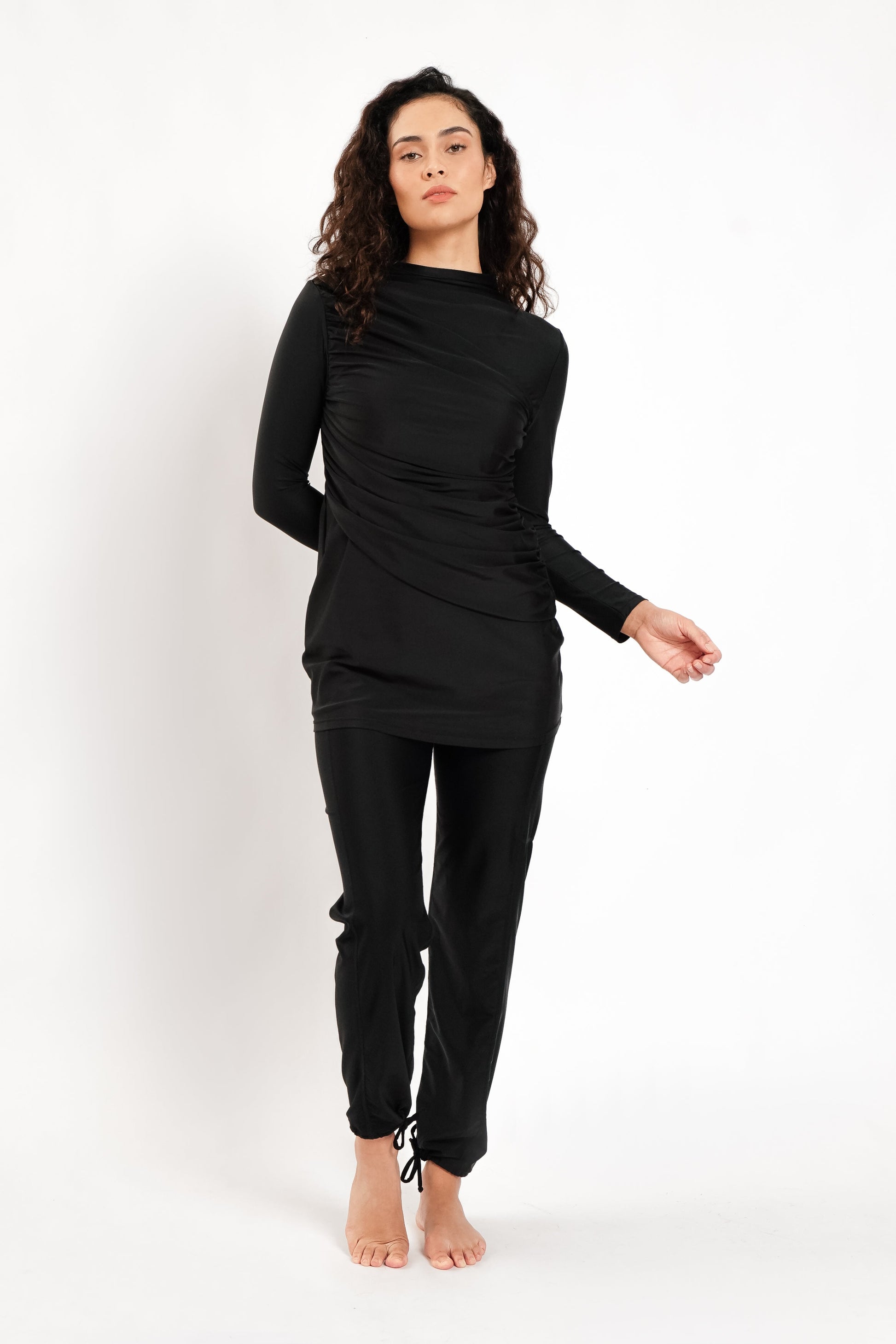 Diana Swim Dress - Black-5