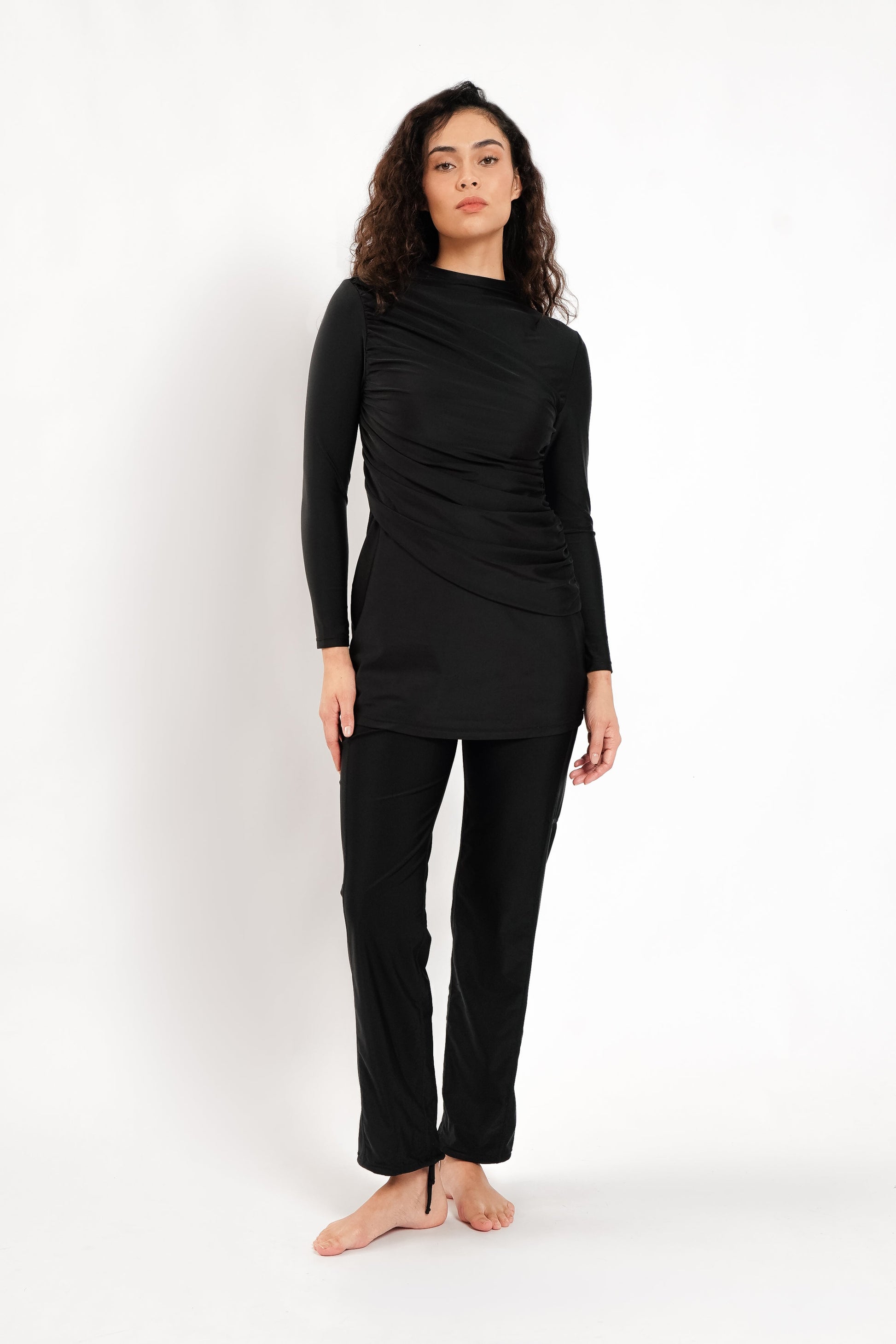 Diana Swim Dress - Black-1