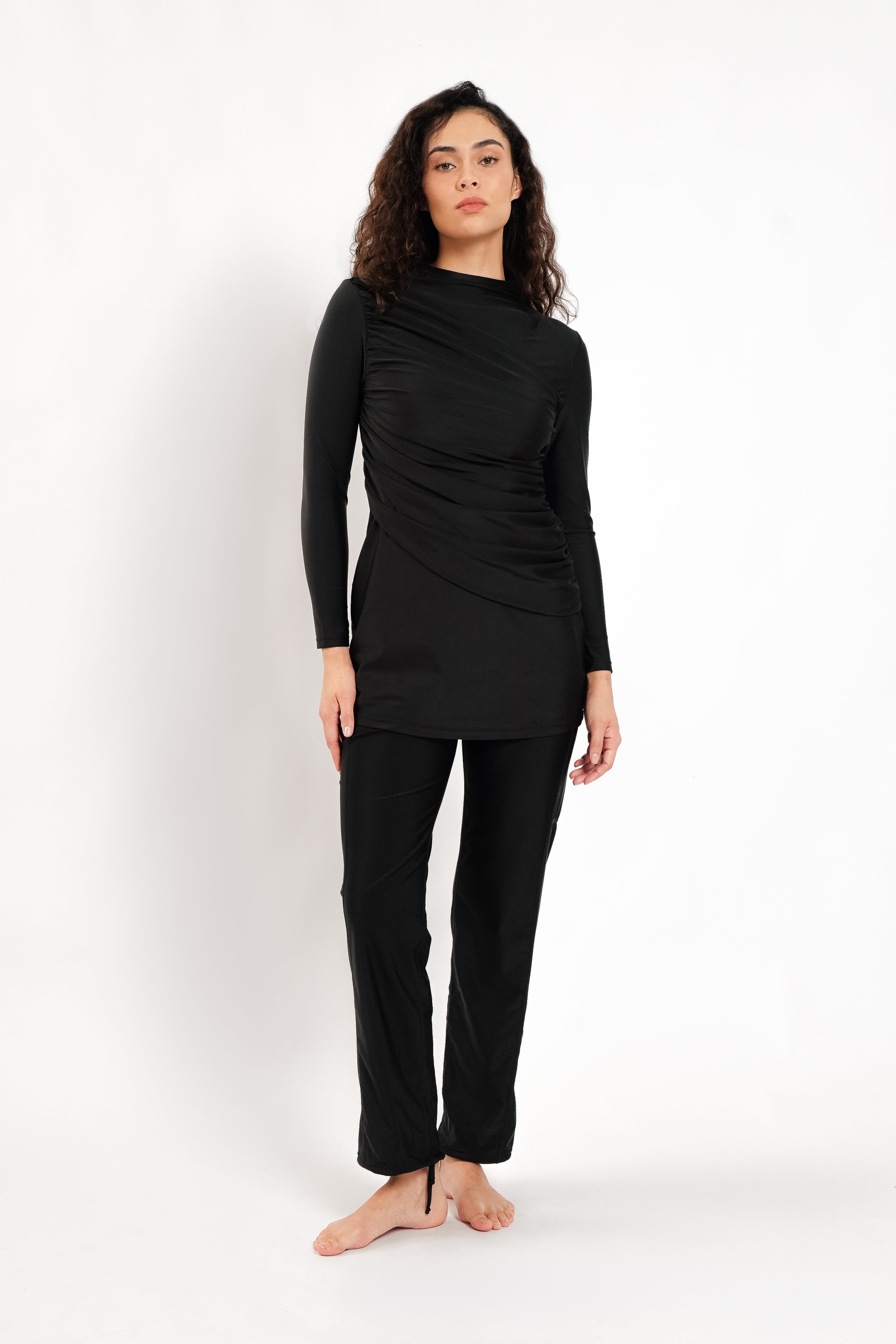Diana Swim Dress - Black-zoom-1