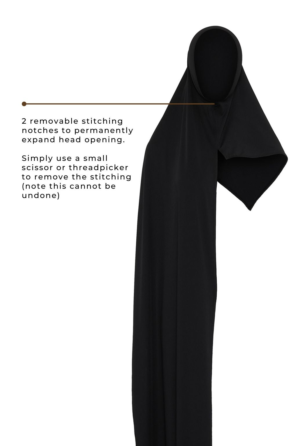 Slip on Scarf - Black-zoom-3