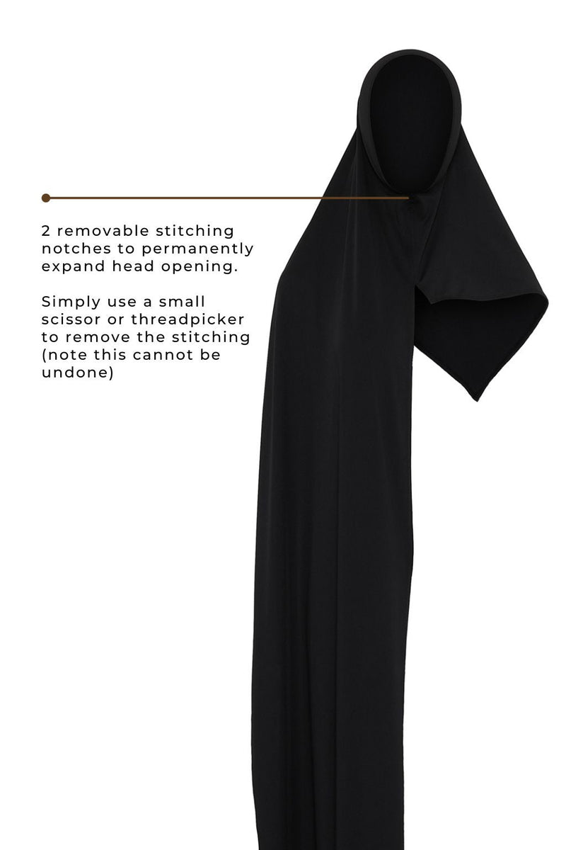 Slip on Scarf - Black-zoom-
