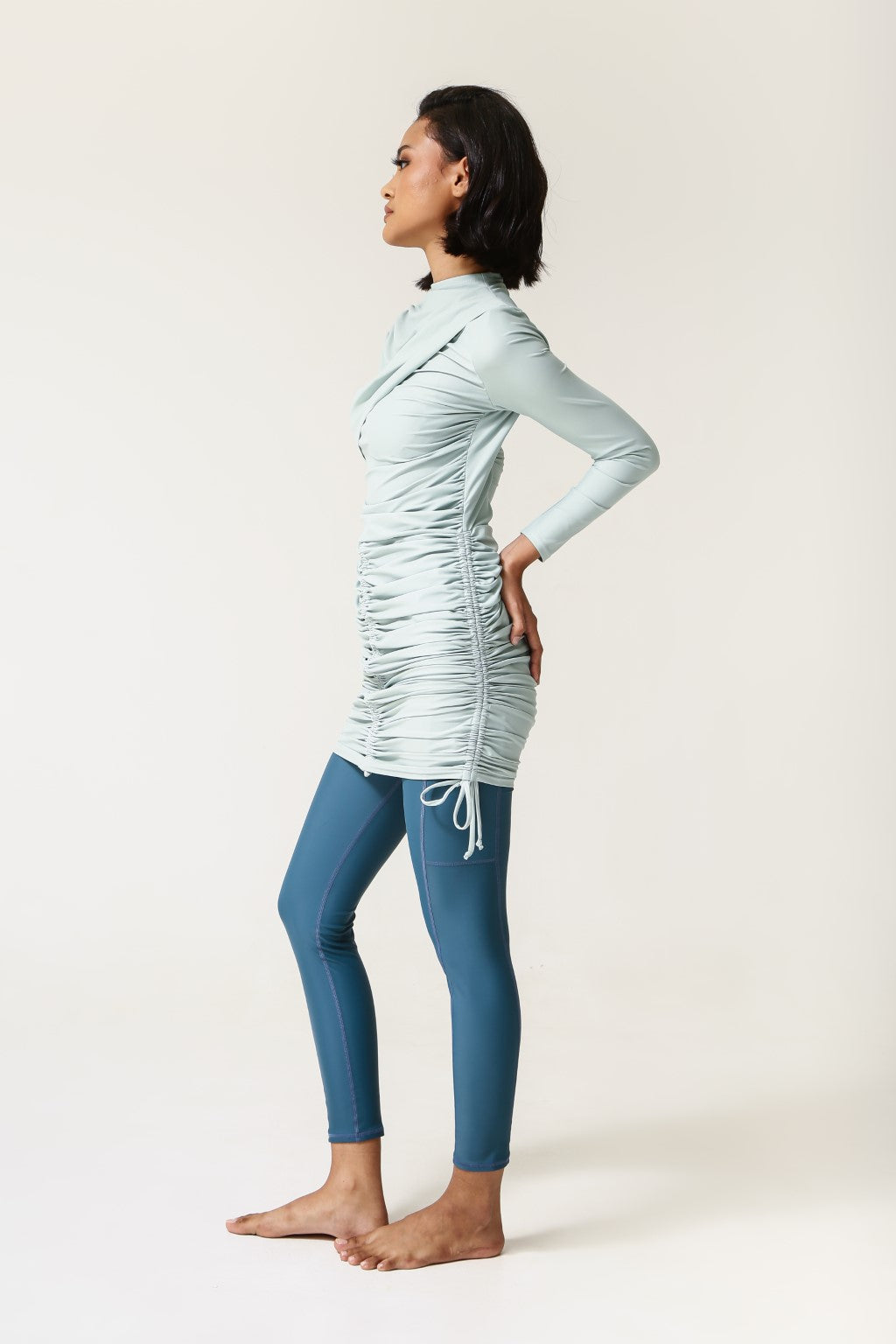 Isla Swim Dress - Aqua-3