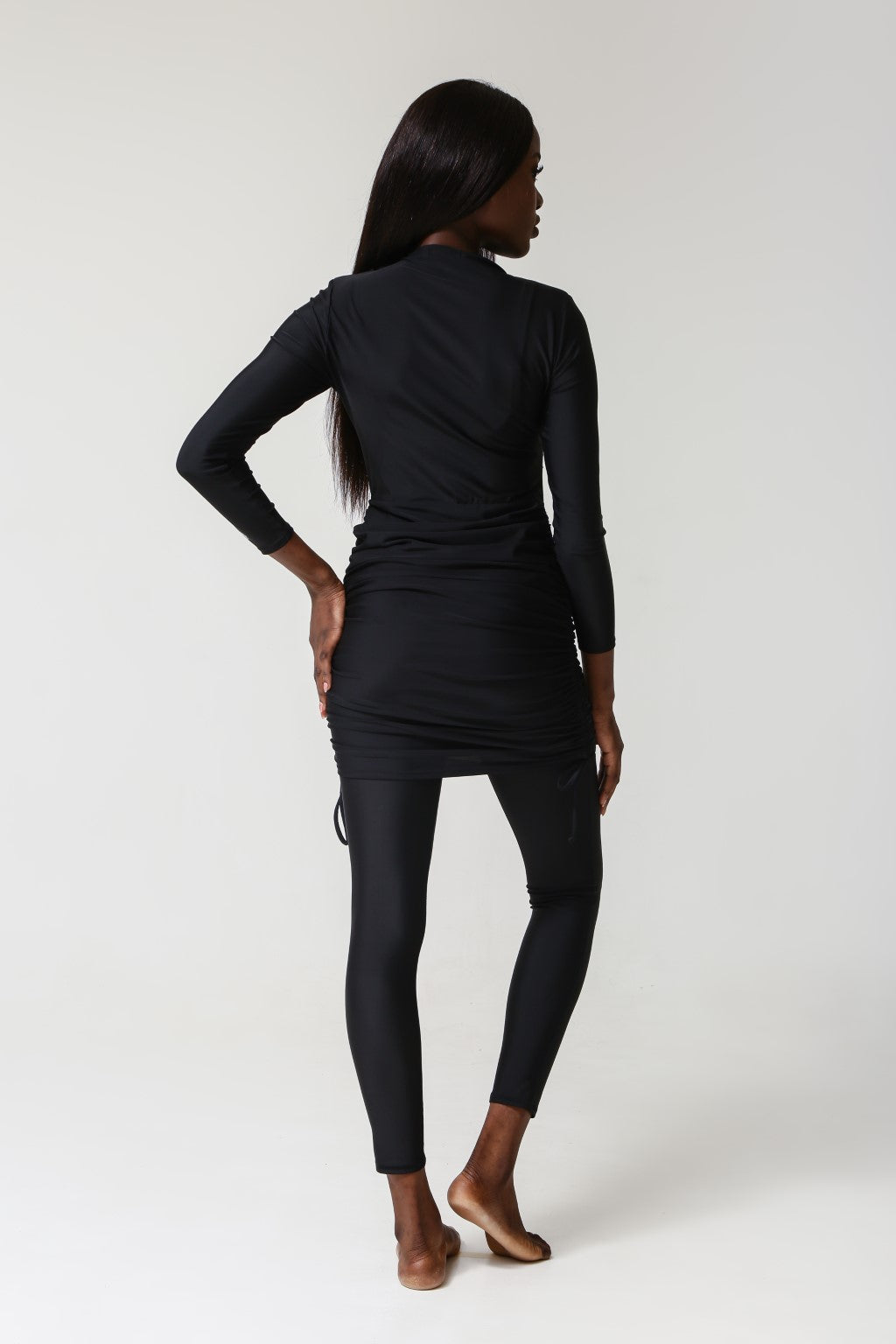 Isla Swim Dress - Black-4
