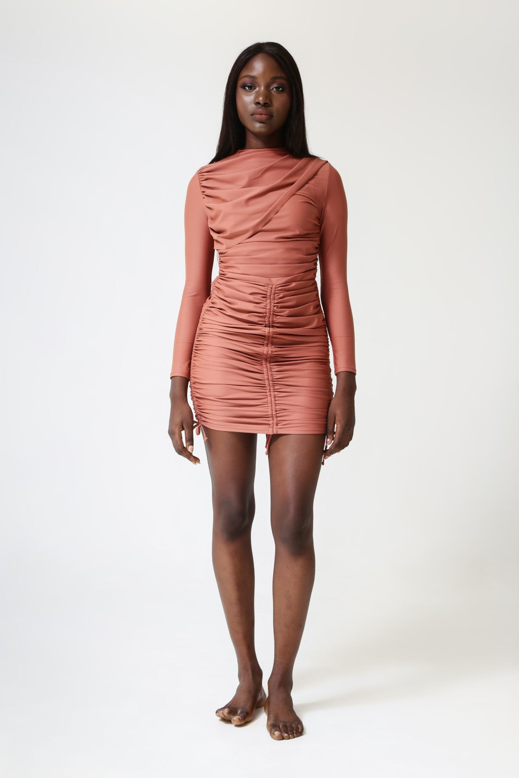 Isla Swim Dress - Clay-2