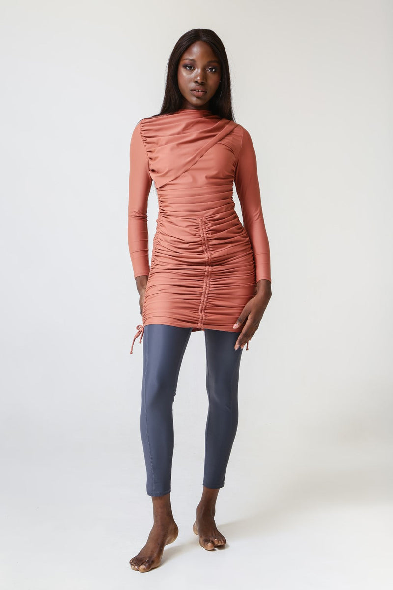 Isla Swim Dress - Clay-zoom-