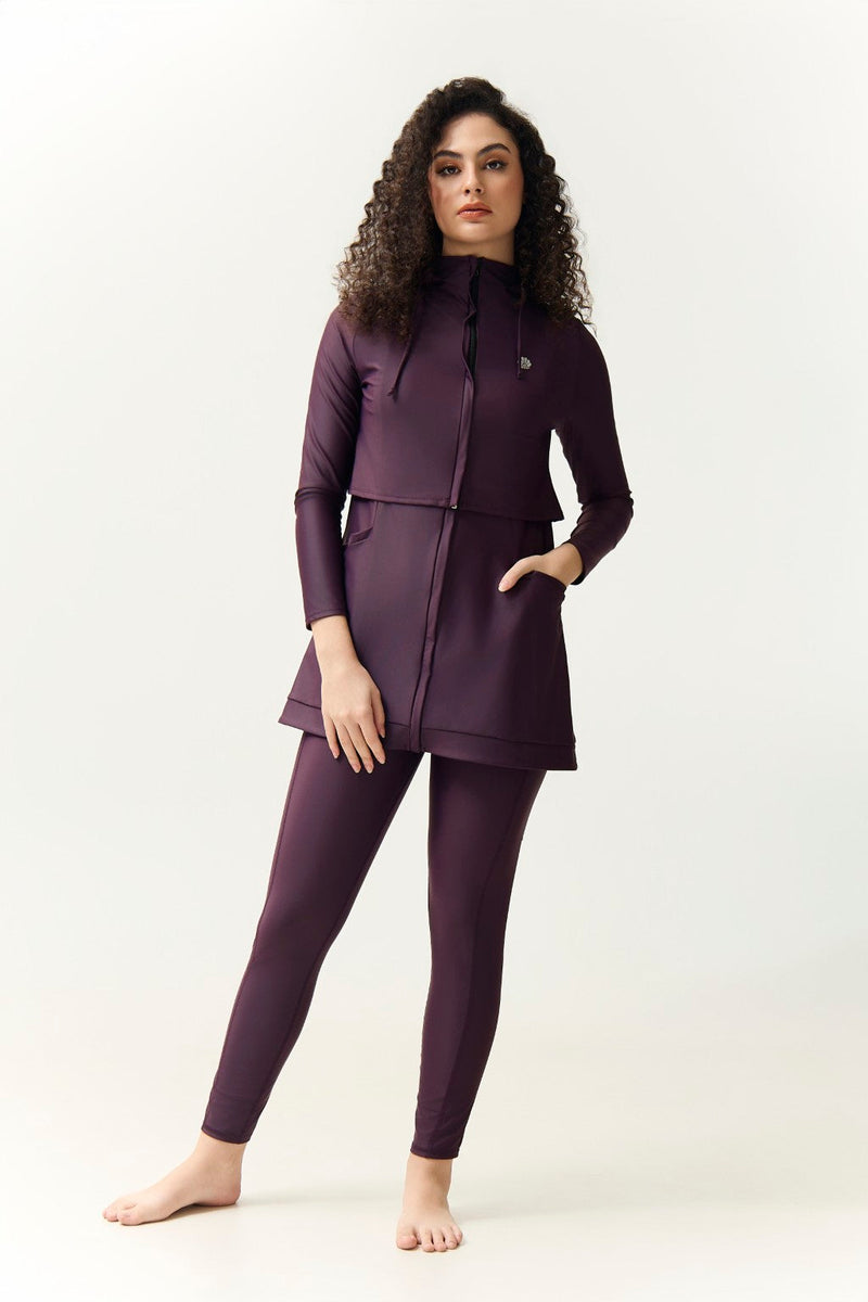 Kaya Swim Dress - Plum-zoom-