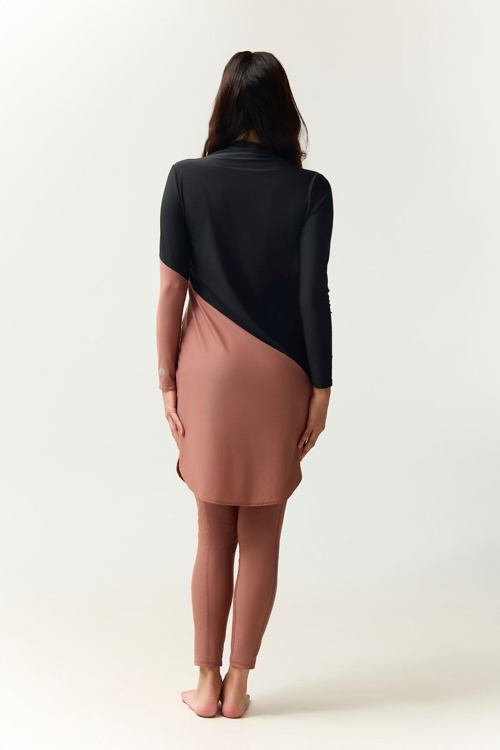 Maya Swim Dress - Black/Earth-zoom-4