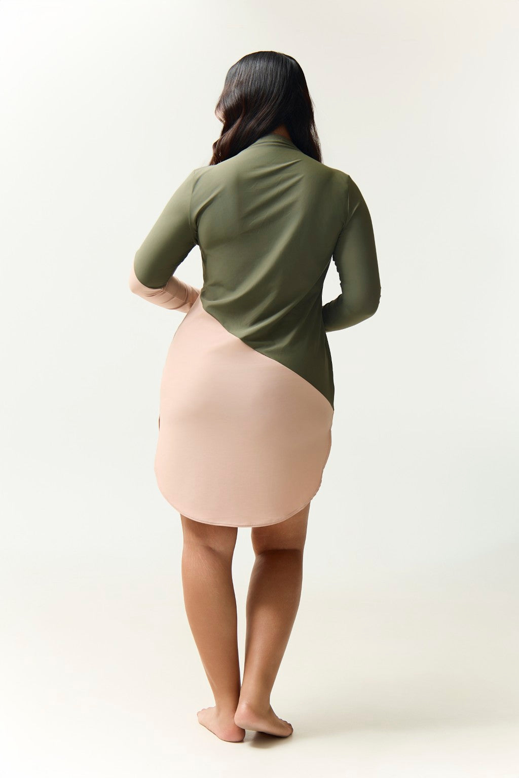 Maya Swim Dress - Olive/Shell-6