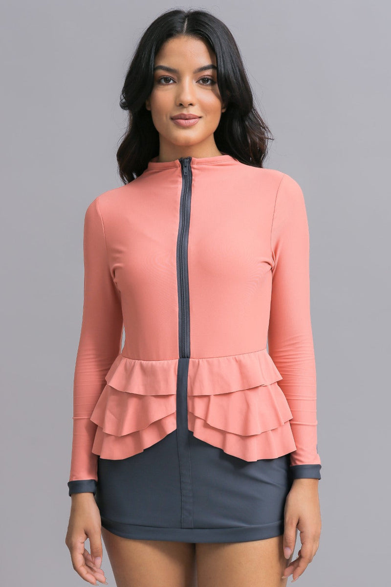 Mira Swim Dress - Coral-zoom-