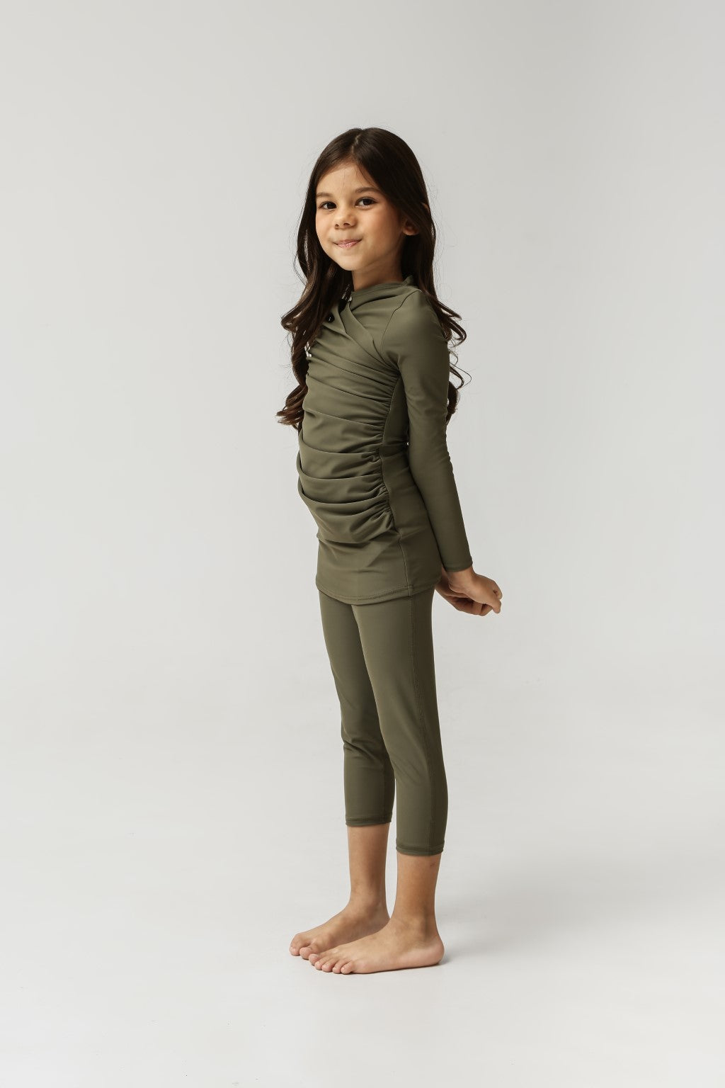 Diana Kids Two Piece Swimwear - Olive-3
