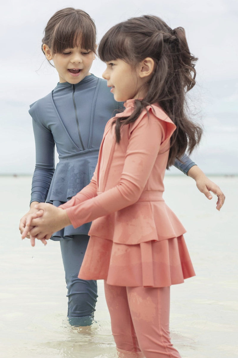 Serena Kids Two Piece Swimwear - Coral-zoom-