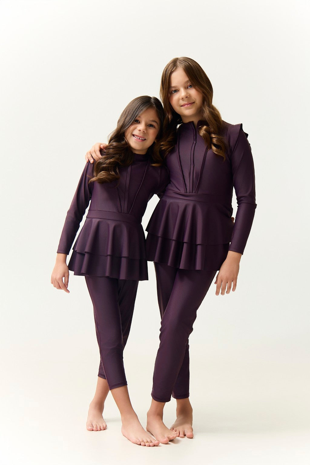 Serena Kids Two Piece Swimwear - Plum-zoom-2
