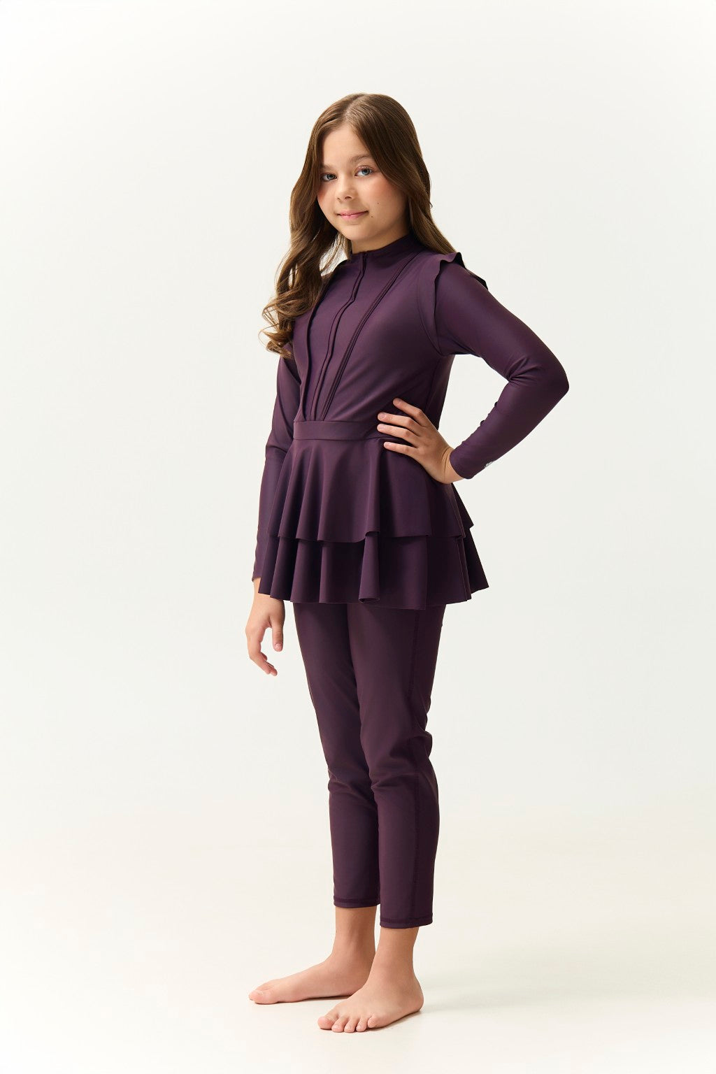 Serena Kids Two Piece Swimwear - Plum-7