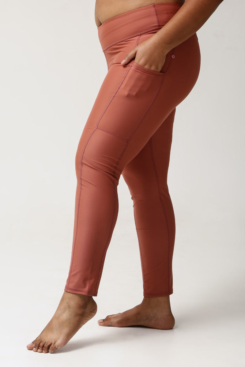 Swim Pocket Tights - Clay-zoom-