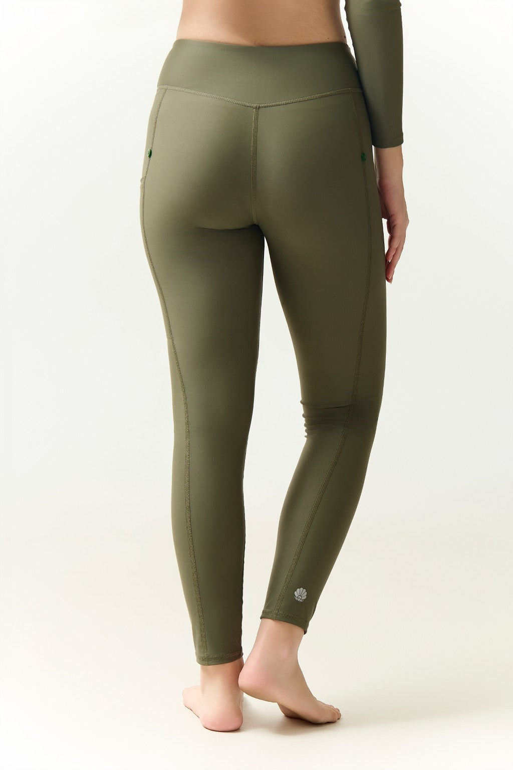 Swim Pocket Tights - Olive-3